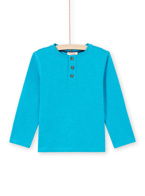 T-shirt turchese bambino MOJOTUN3 / 21W90211TMLC211