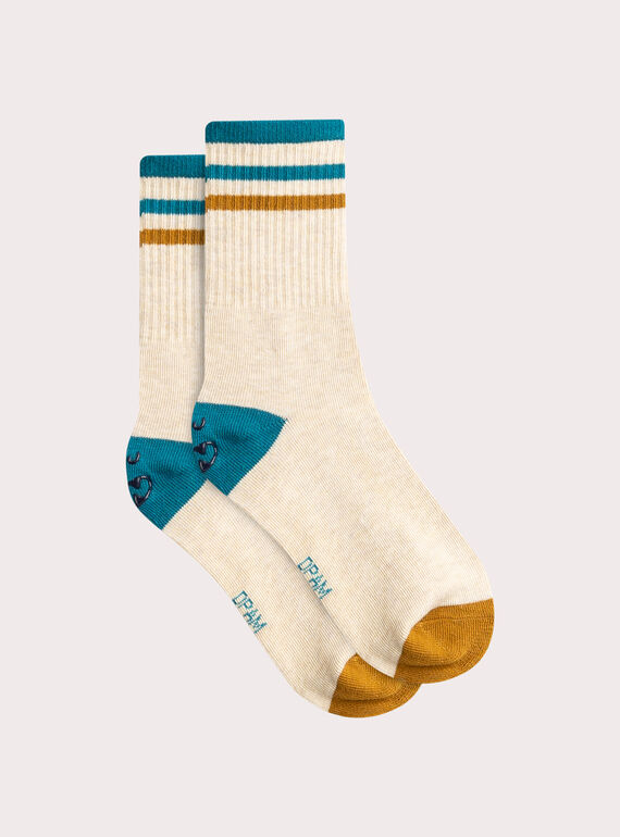 Calzini da tennis mélange fantasia per bambino VYOJOCHOS2 / 24WI02G2SOQA013