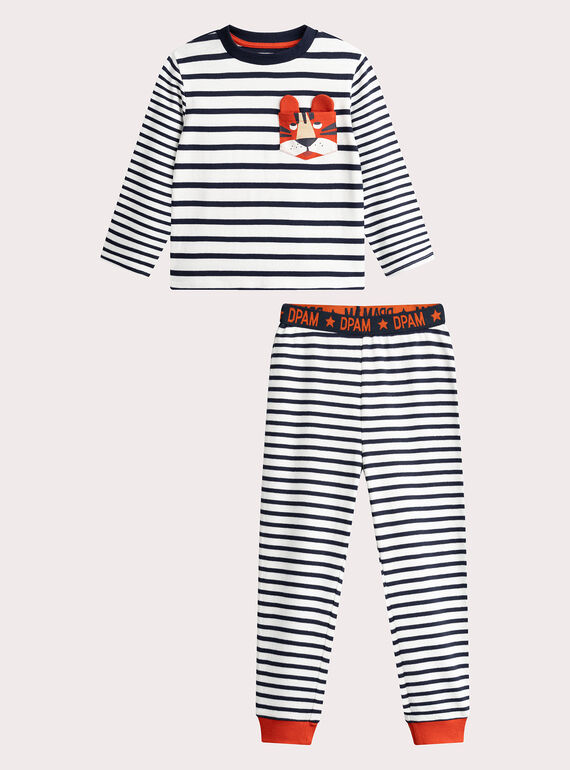 Pigiama a righe per ragazzo  VEGOPYJMAR / 24WH1275PYJ001