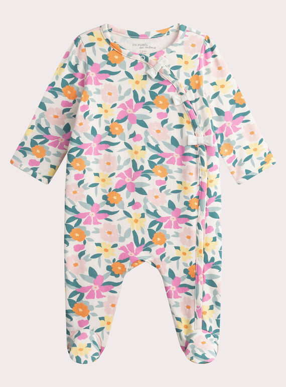 Tutina écru con stampa per neonata WEFIGREAOP / 25SH1392GRE001