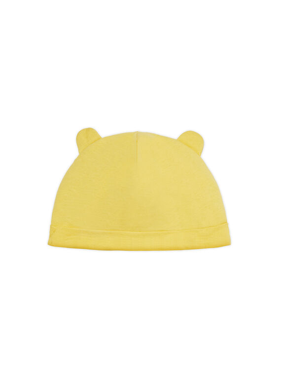 Cuffietta neonato gialla con orecchie LOU1BON2 / 21SF42H3BNA103