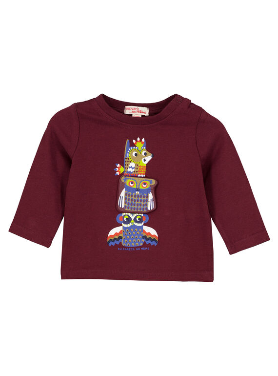 T-shirt maniche lunghe uva neonato GUVIOTEE1 / 19WG10R1TML711