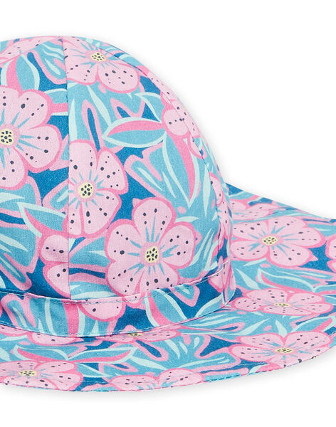 Cappello petrolio con stampa a fiori neonata NYIFICCHA / 22SI09C4CHA215