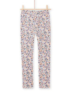 Pantaloni imbottiti stampa fantasia colorata bambina NAMOPANT2 / 22S901N2PAND327