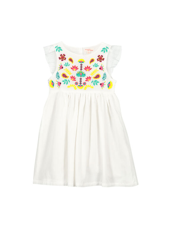 Abito bianco ricamato bambina FACAROB1 / 19S901D1ROB000