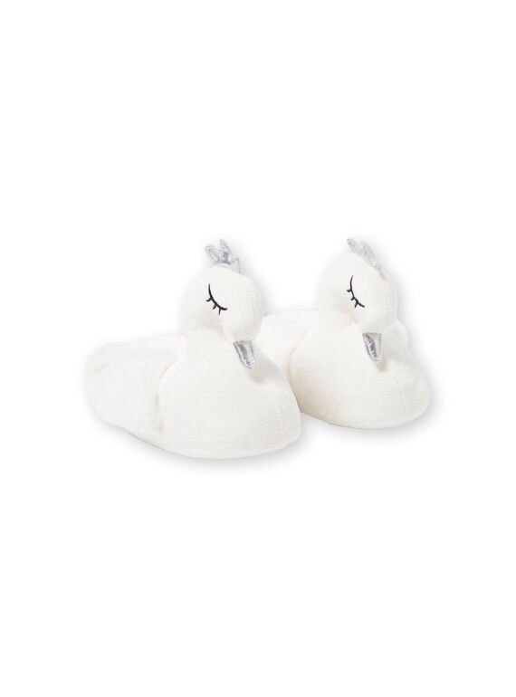 Pantofole 3D cigno bianco bambina KFBOOTCYGN / 20XK3581PTD000