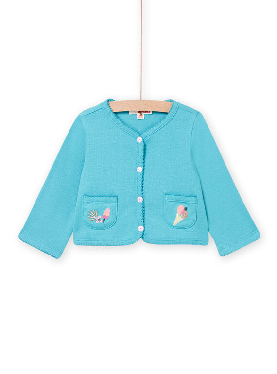 Cardigan blu neonata NIFICCAR / 22SG09U2CAR204