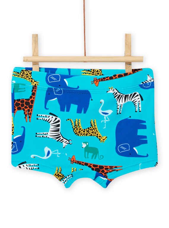Costume da bagno turchese con stampa animali neonato NYUMER2EX1 / 22SI10L7MAI202