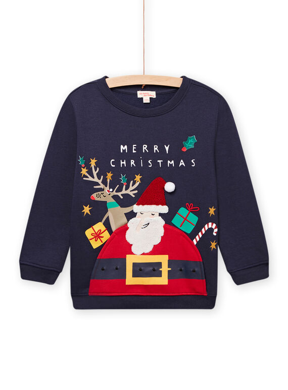 Felpa di Natale navy bambino MONOSWE / 21W902Q1SWE705