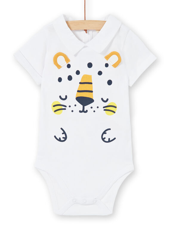Body bianco in cotone neonato LUBALBOD / 21SG10O1BOD000