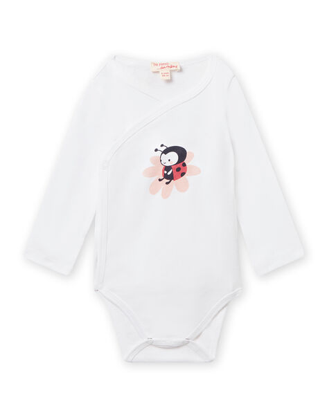 Set 2 body con stampa coccinelle e fiori nascita bambina NOU1BOD3 / 22SF0341BDN000
