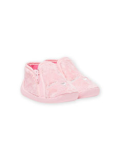 Babbucce rosa chiaro in finta pelliccia motivi gatto neonata MIPANTFUR / 21XK3722D0A321