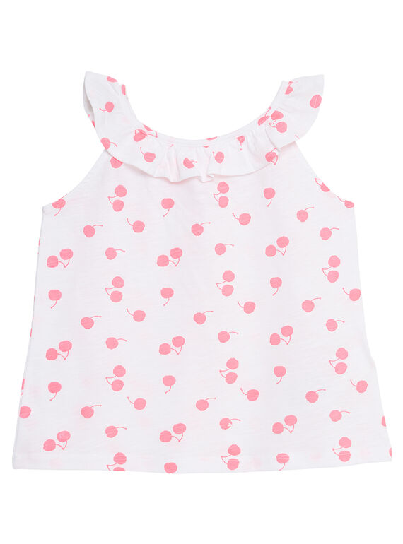 Canottiera con collo a volant e stampa a pois JAJODEB2 / 20S901T2D27000