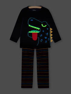 Completo pigiama con motivo dinosauro fosforescente bambino MEGOPYJDIN / 21WH1293PYJ705