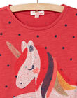 T-shirt a pois ricamo unicorno bambina NAVITEE2 / 22S901M2TML409