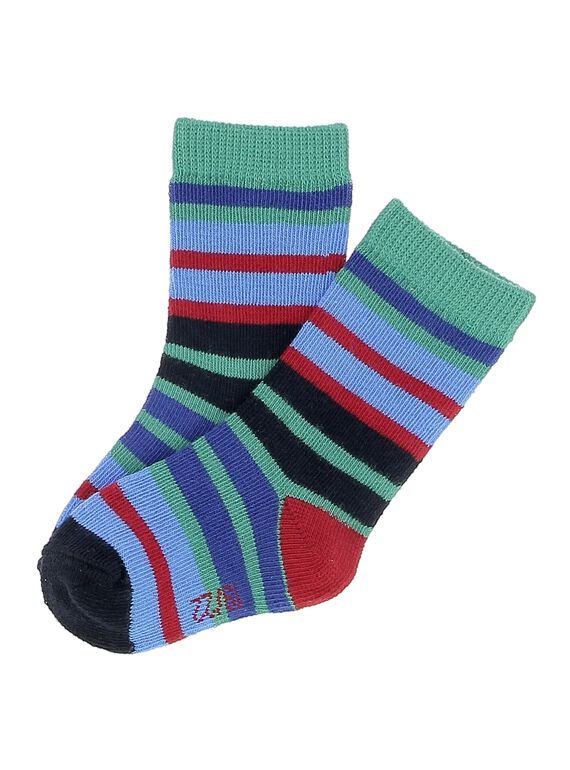Baby boys' striped mid length socks DYUJOCHO10B / 18WI10JASOQ099