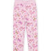 Pantaloni sportivi rosa con stampa unicorno e fiore
