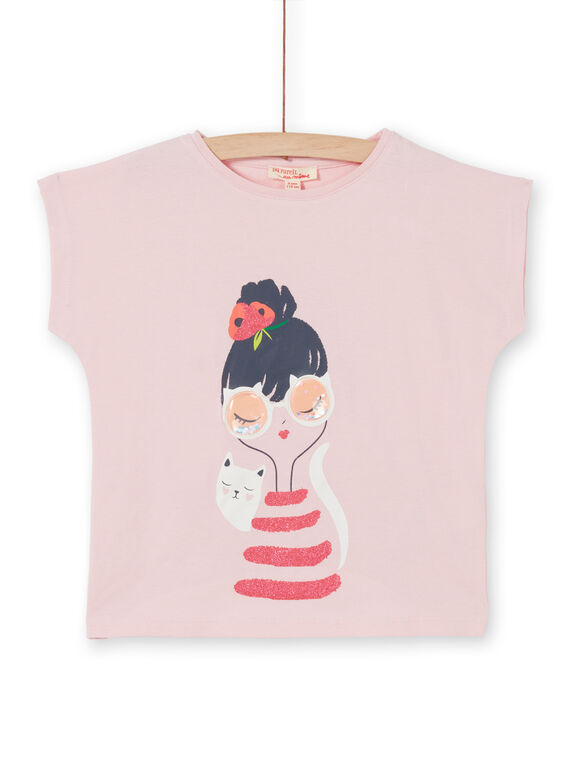 T-shirt maniche corte rosa chiaro LAROUTIEX / 21S901K1TMCD326