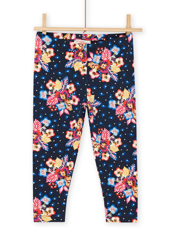 Leggings neri con stampa fiori RYAJUNLEG / 23SI01U1CALC243