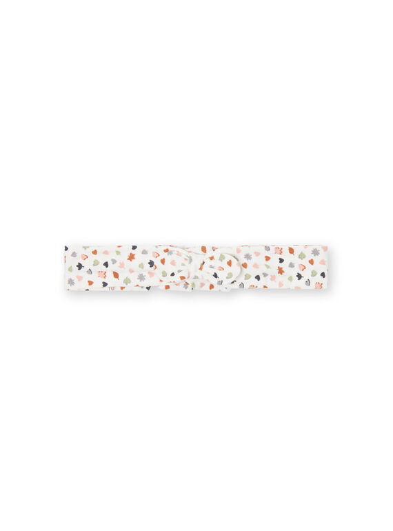 Fascia ecrù con stampa e fiocco neonata MOU1BAN / 21WF4041BAN001