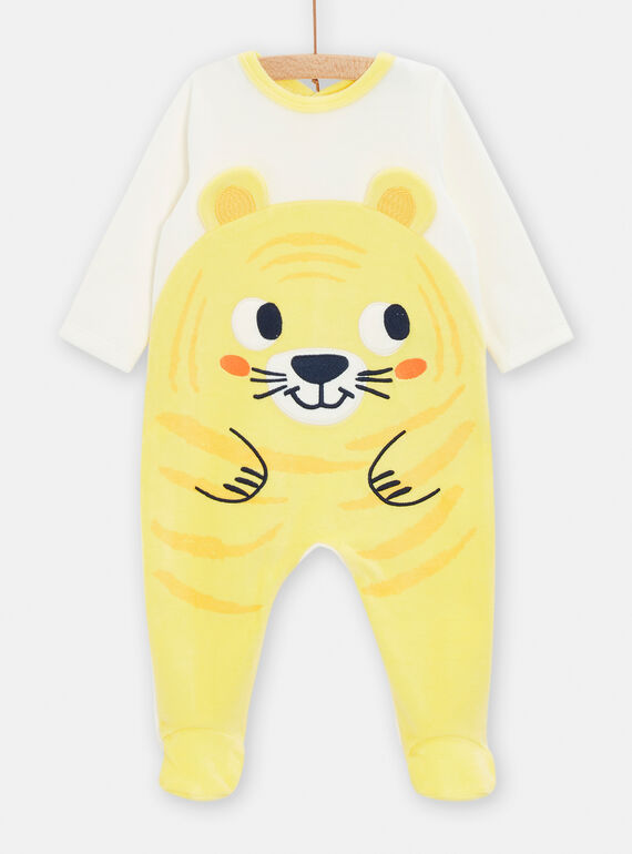 Tutina gialla con stampa tigre neonato TEGAGRETIG / 24SH1443GREA002