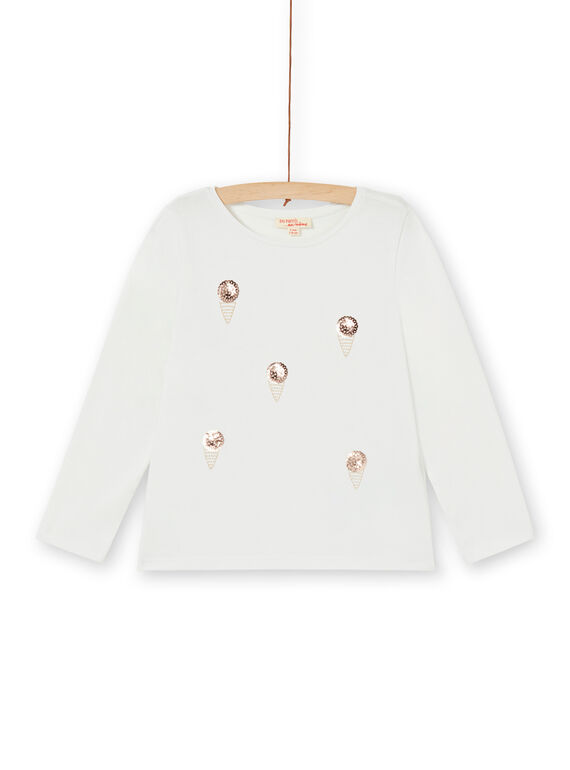 T-shirt a maniche lunghe con paillettes LAJOTEE3 / 21S90132D32001