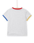 T-shirt grigio melange con motivo sole bambino NOLUTI1 / 22S902P2TMCJ920