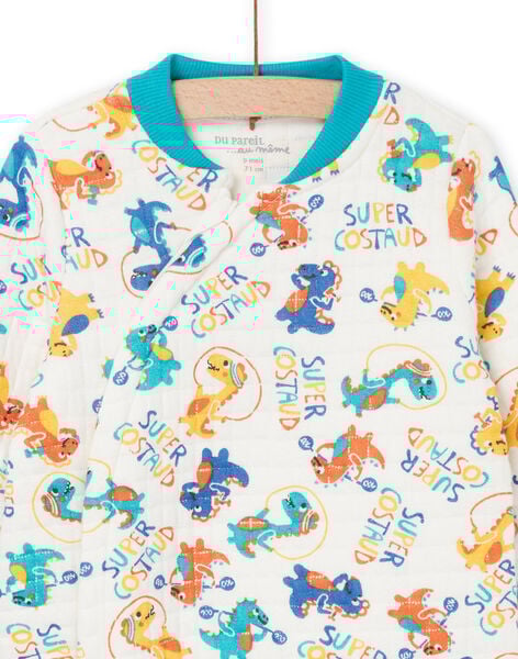 Tutina con stampa dinosauri e scritta REGAGREDIN / 23SH1452GRE001