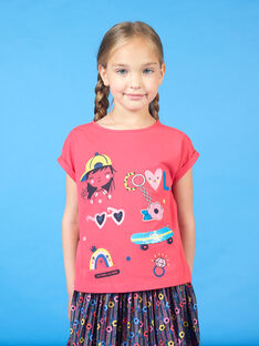 T-shirt a maniche corte rossa bambina LAHATI1 / 21S901X1TMCF506
