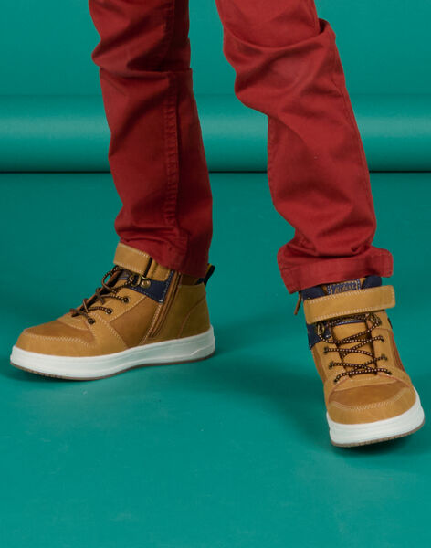 Light brown LACES SNEAKERS POBASCAMEL / 22XK3674D3Q804