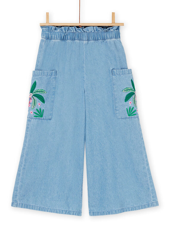 Pantaloni taglio fluido blu in jeans RAEXOPANT / 23S901V1PANP272
