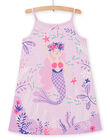 Camicia da notte lilla con motivi sirena e fondali marini bambina NEFACHUSIR / 22SH11H1CHNH700