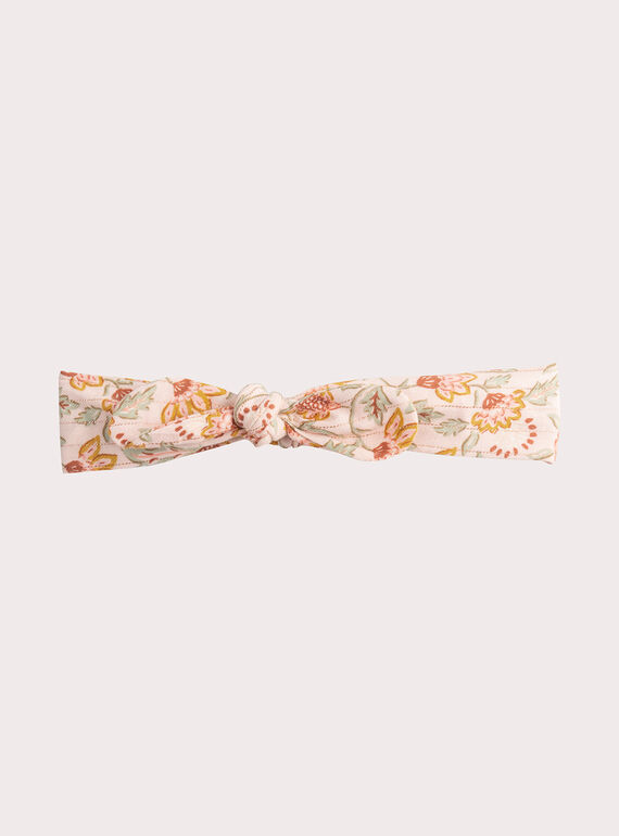 Pink patterned headband with metallic thread  WYILANBAN / 25SI0941BAND326