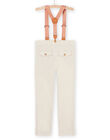 Pantaloni corda in lino con bretelle ROSOPAN2 / 23S90222PAN811