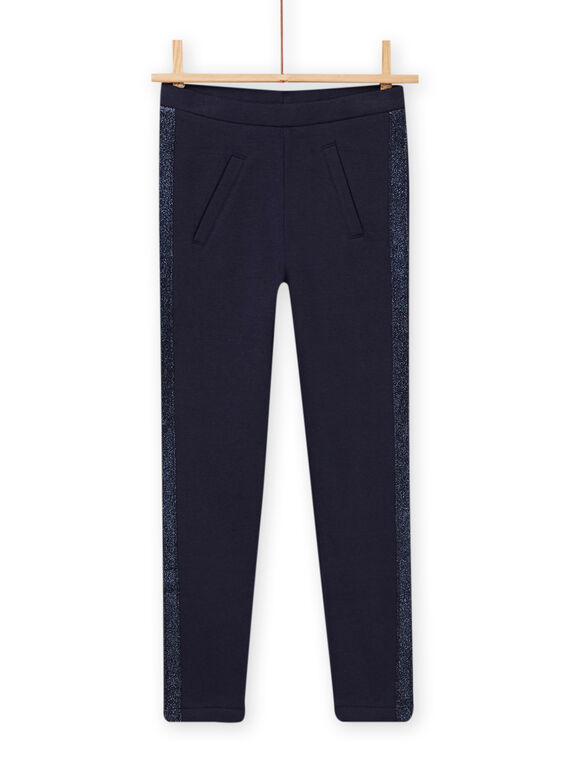 Pantaloni felpati blu notte bambina NAJOMOL1 / 22S90173PANC205