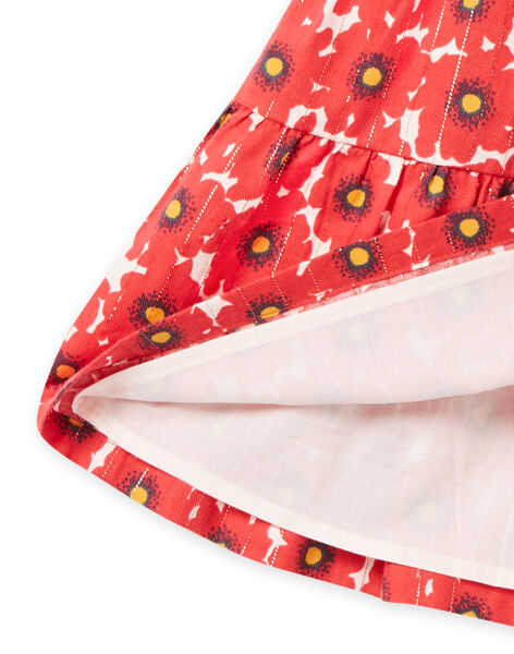 Gonna twill stampa a fiori bambina NAVIJUP / 22S901M1JUPD319