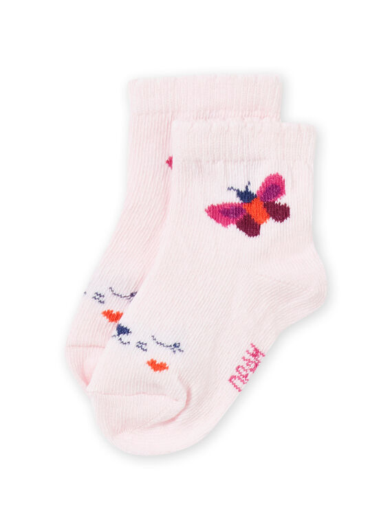 Calze rosa nude motivo farfalla neonata MYIPASOQ / 21WI09H1SOQD319