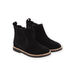 Stivaletti Beatles in pelle nera con elastico fantasia