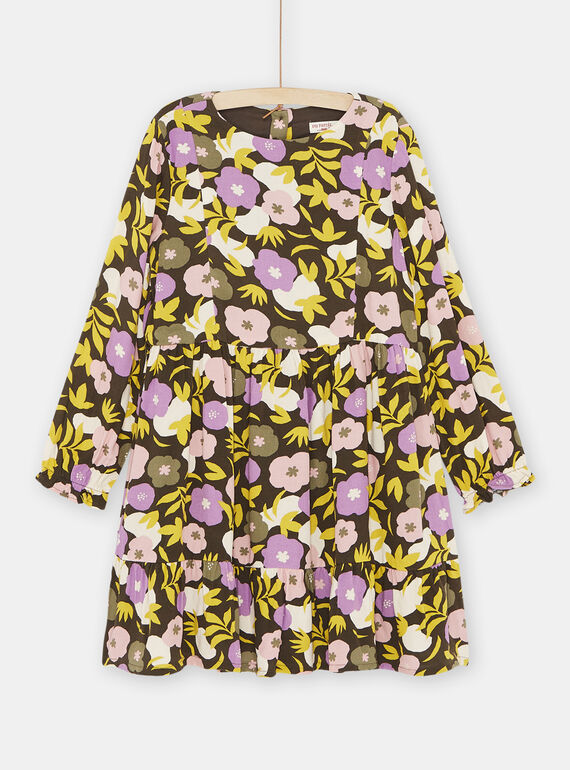 Abito multicolore con stampa a fiori bambina SAKYOROB1 / 23W901I1ROBI808
