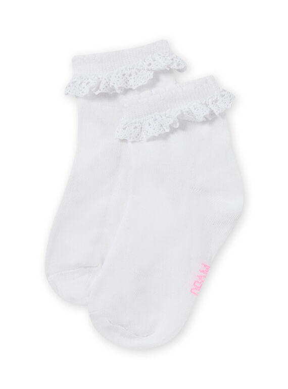 Calze ecrù dettaglio pizzo bambina MYAESCHOD2 / 21WI01E4SOQ001