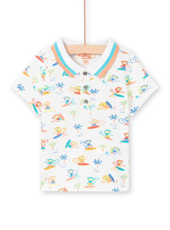 Polo bianca neonato LUBONPOL / 21SG10W1POL000