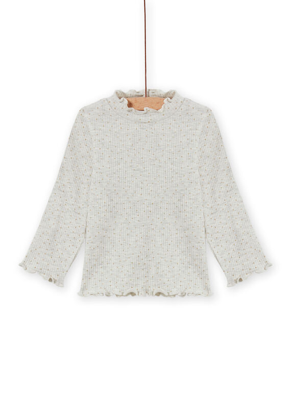 Dolcevita beige melange a costine neonata MIJOSOUPRIB4 / 21WG09N3SPLA011