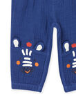 Pantaloni blu majorelle con motivo zebra RUNAUPAN3 / 23SG10N3PANC231