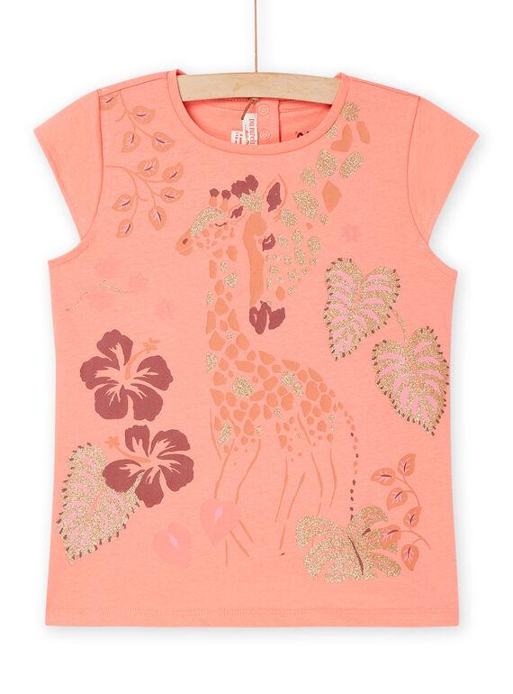 T-shirt pesca con stampa giraffa RASUMTI2 / 23S901Y1TMC413