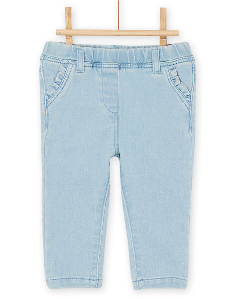 Pantaloni denim chiaro con elastico in vita RIJOJEAN1 / 23SG0971JEAP272