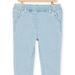 Pantaloni denim chiaro con elastico in vita