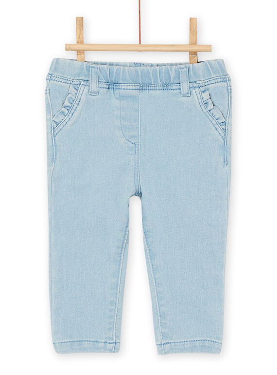 Pantaloni denim chiaro con elastico in vita RIJOJEAN1 / 23SG0971JEAP272