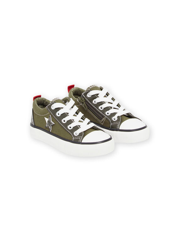 Sneakers in tela kaki con patch stella ROTOILKAKI / 23KK3675D16604