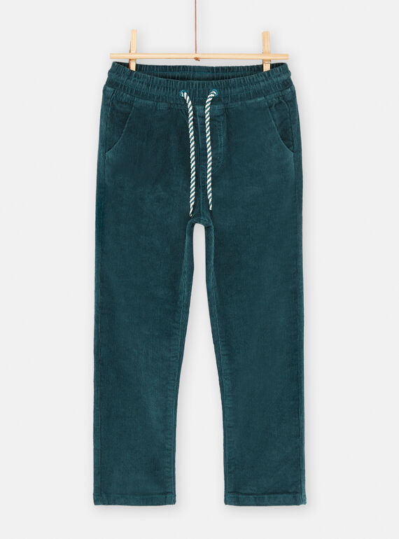 Pantaloni petrolio tinta unita bambino SOJOPAVEL2 / 23W902N1PAN714