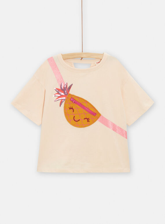 T-shirt ecrù con motivo ananas bambina TALITI2 / 24S901T3TMC003